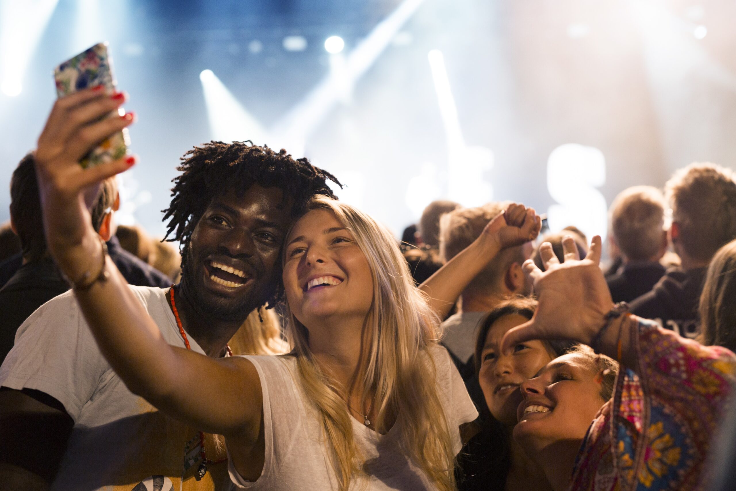 friends at a concert