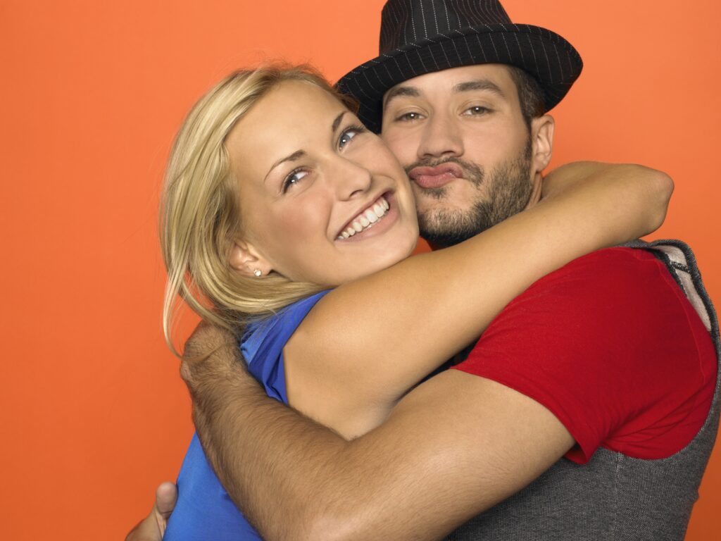 young couple embracing